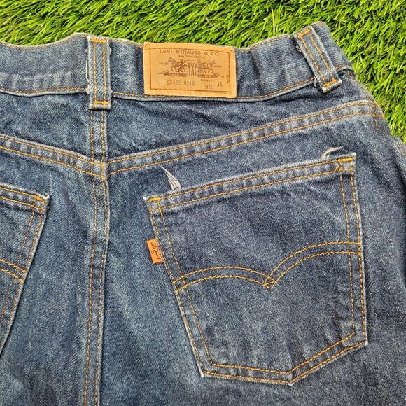 VINTAGE 1984 Levis 25035 Mom Jeans High Rise Tapered Womens 32x26 USA Cropped - Picture 8 of 10